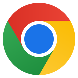 Google Chrome browser logo with red, green, yellow, and blue colors.
